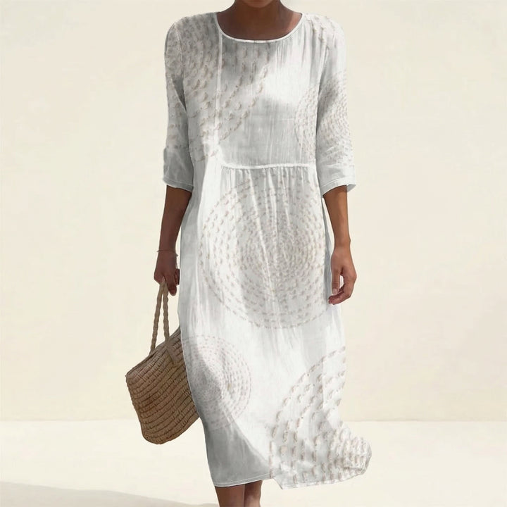 Embossed Texture Midi Dress