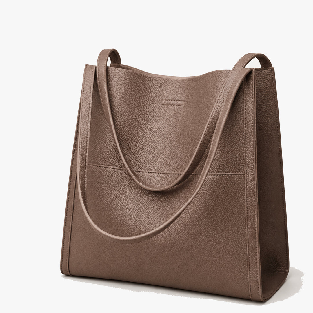 Soft Leather Shoulder Tote