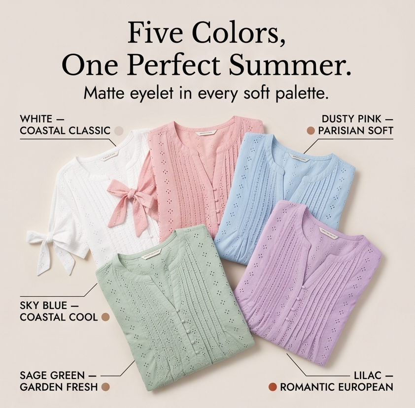 Eyelet Midi Dress with Tie-Bow Sleeves — View 7 | Clova