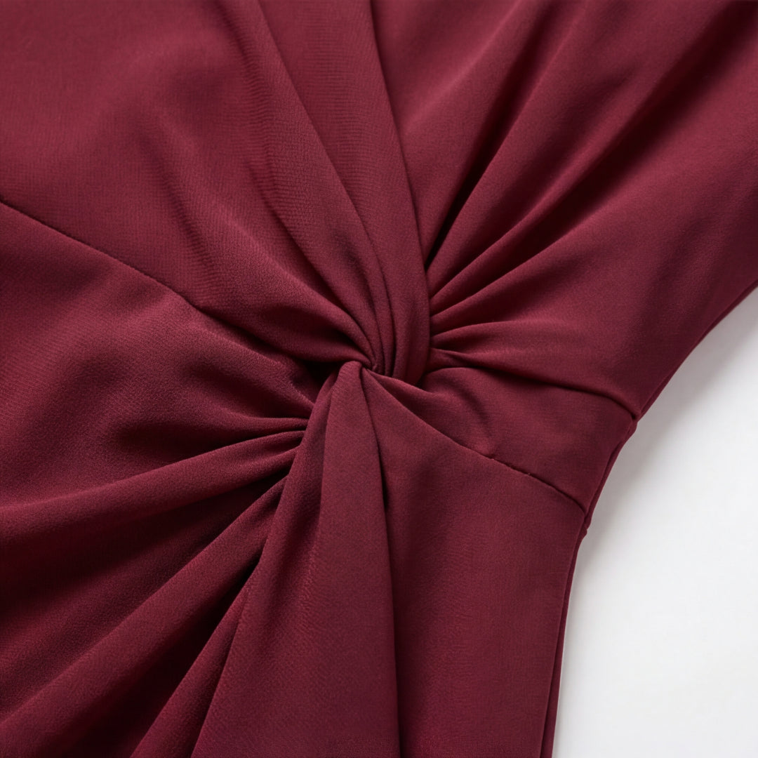 Gathered Twist Waist Dress