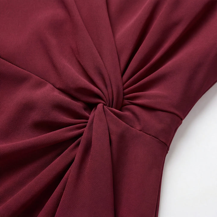 Gathered Twist Waist Dress