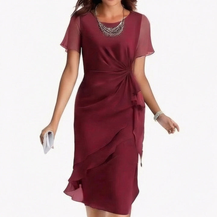Gathered Twist Waist Dress