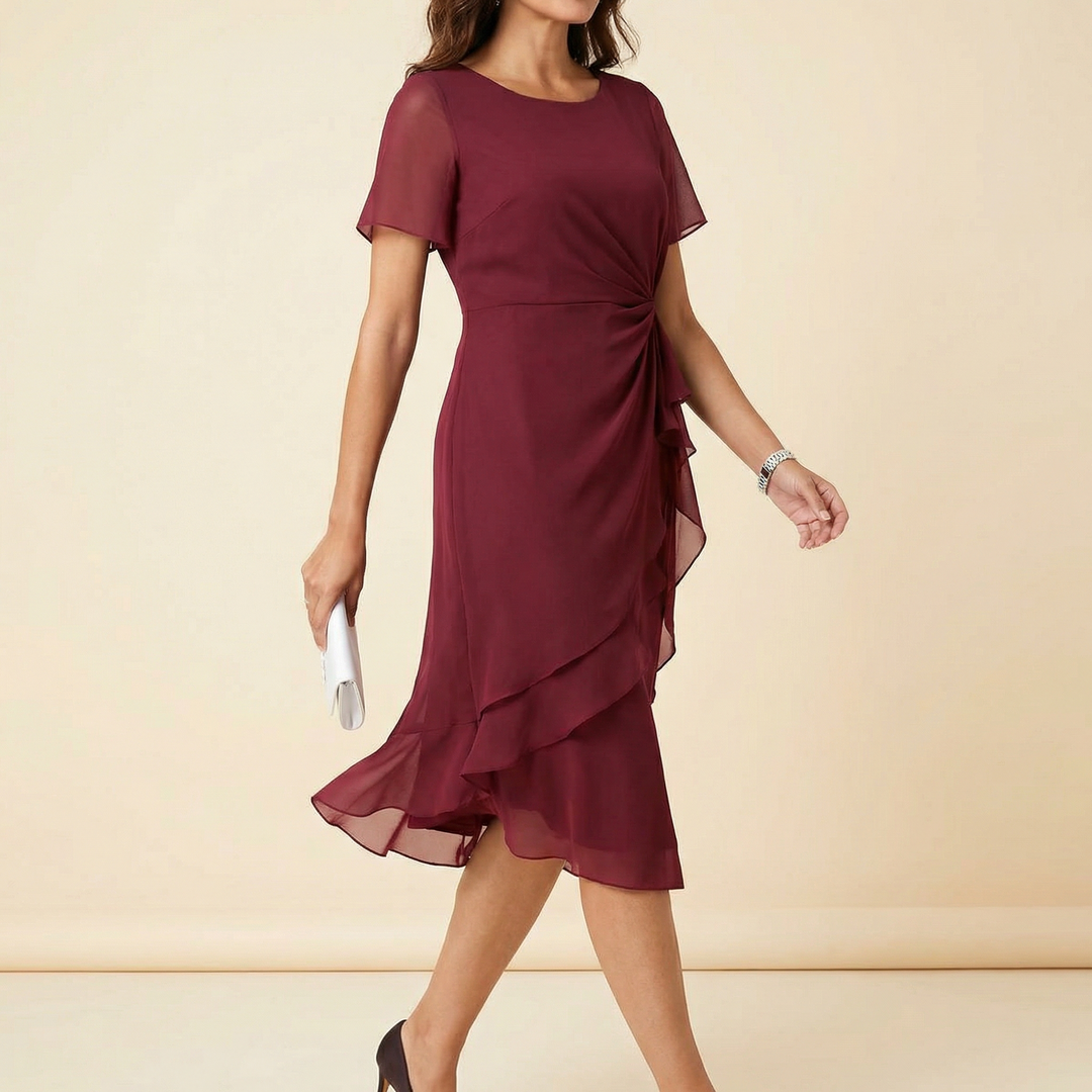 Gathered Twist Waist Dress