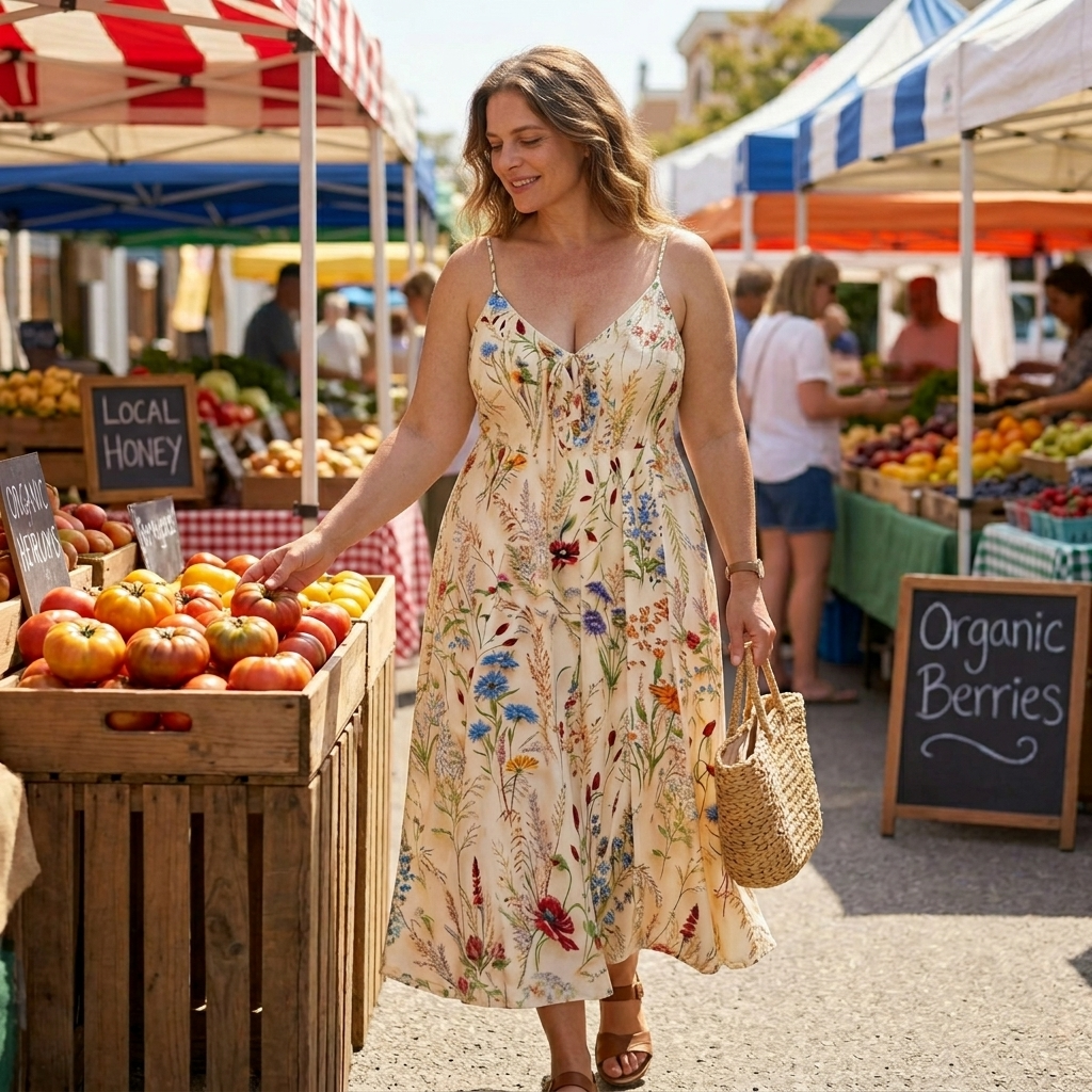 Wildflower A Line Midi Sundress