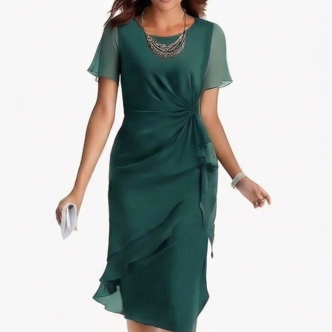 Gathered Twist Waist Dress