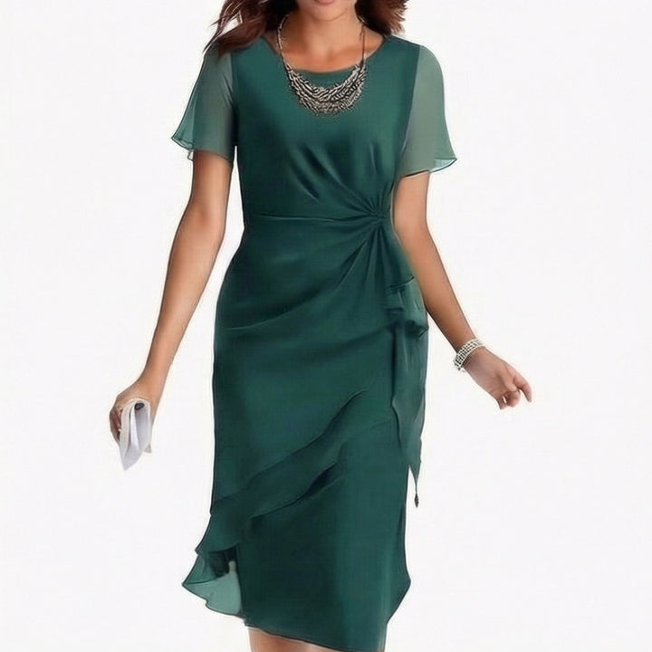 Gathered Twist Waist Dress