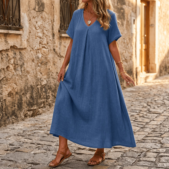 Breezy Cotton Linen Summer Dress
