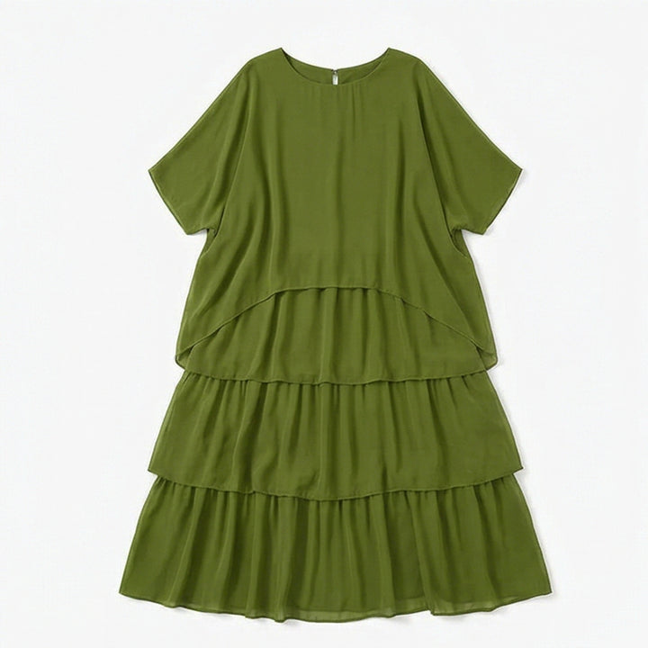 Flowing Tiered Chiffon Maxi Dress