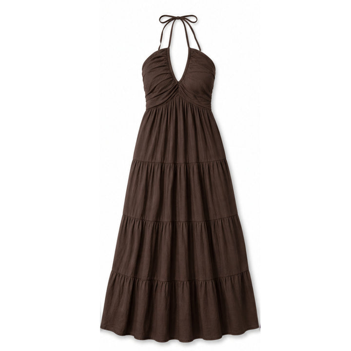 FLOWY HALTER MAXI DRESS FOR EFFORTLESS STYLE