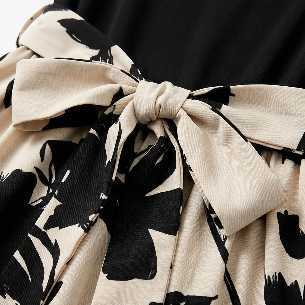 Floral Tie-Waist Maxi Dress — View 7 | Clova