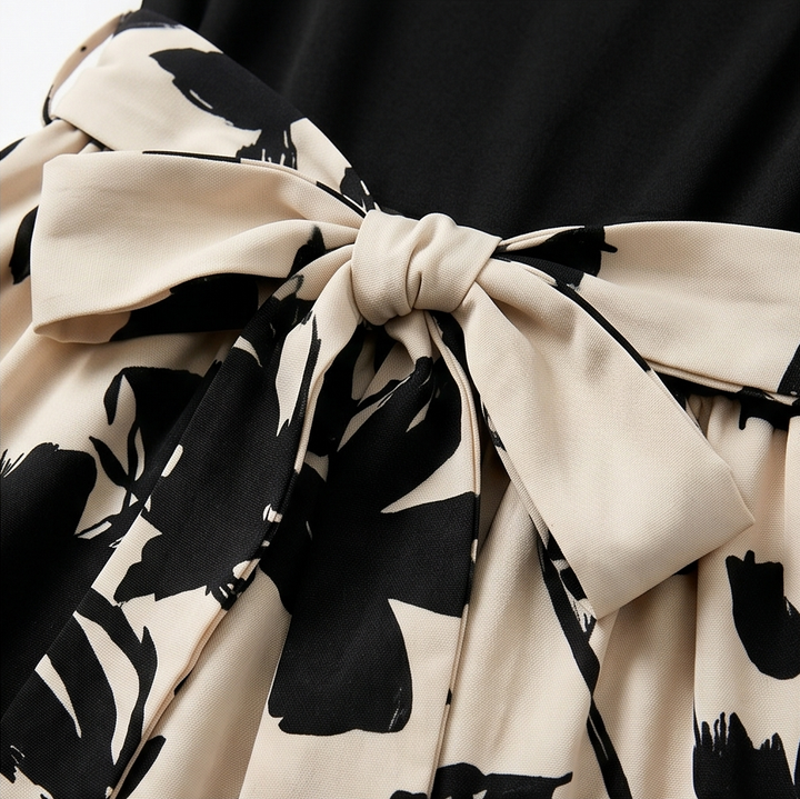 Floral Tie-Waist Maxi Dress — View 7 | Clova