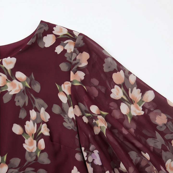 Elegant Overlay Sheath Dress — View 8 | Clova