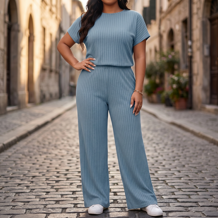 Soft Ribbed Wide-Leg Set | Clova Women&
