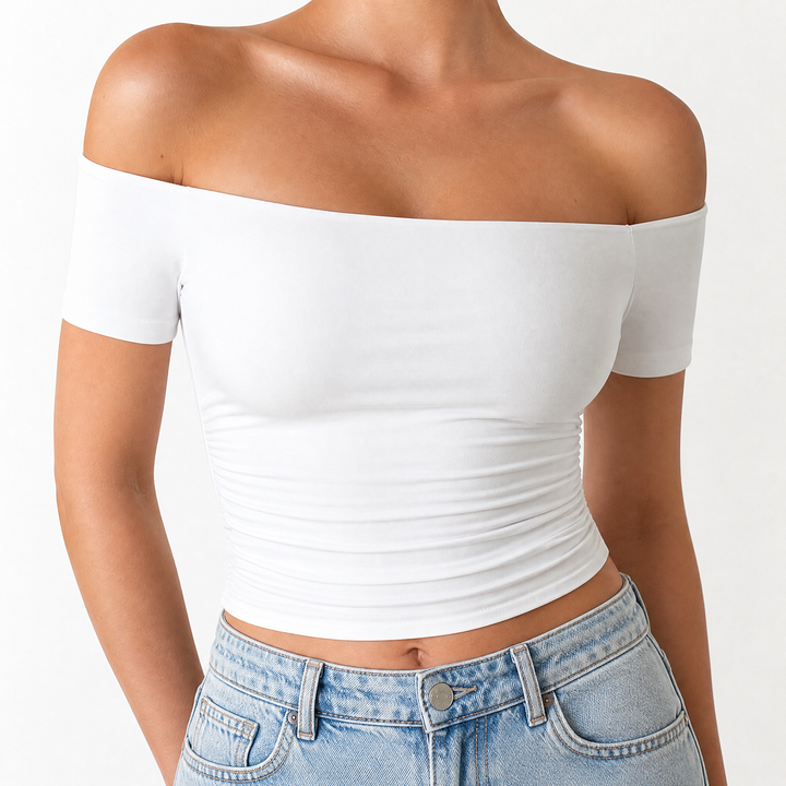 Velora Off-Shoulder Slim Fit Top | Clova Women&