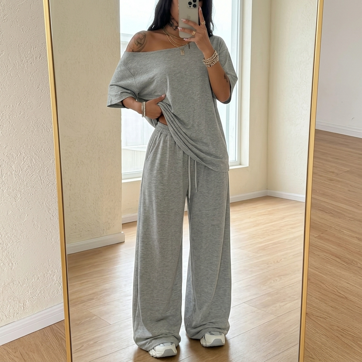 Effortless Off Shoulder Two Piece Set | Clova Women&