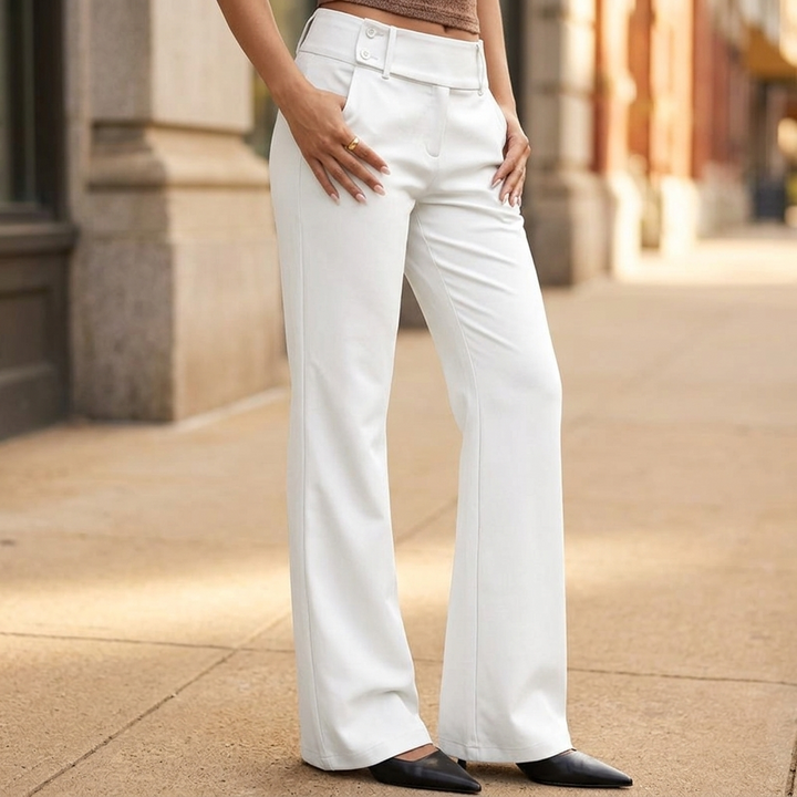 Elongating Wide-Leg Flare Pants | Clova Women&