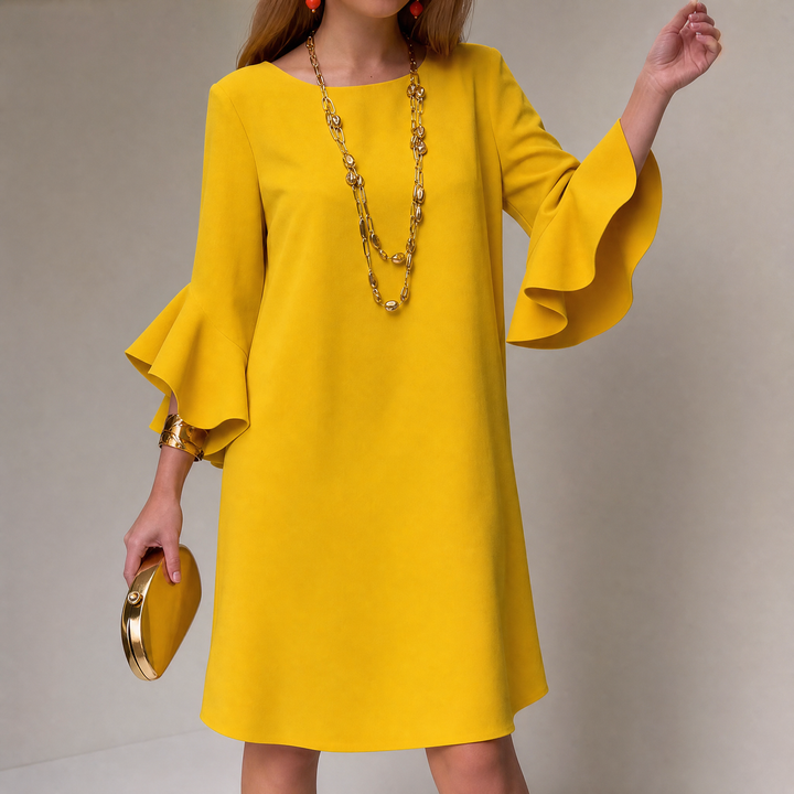 Statement Bell Sleeve Mini Dress | Clova Women&