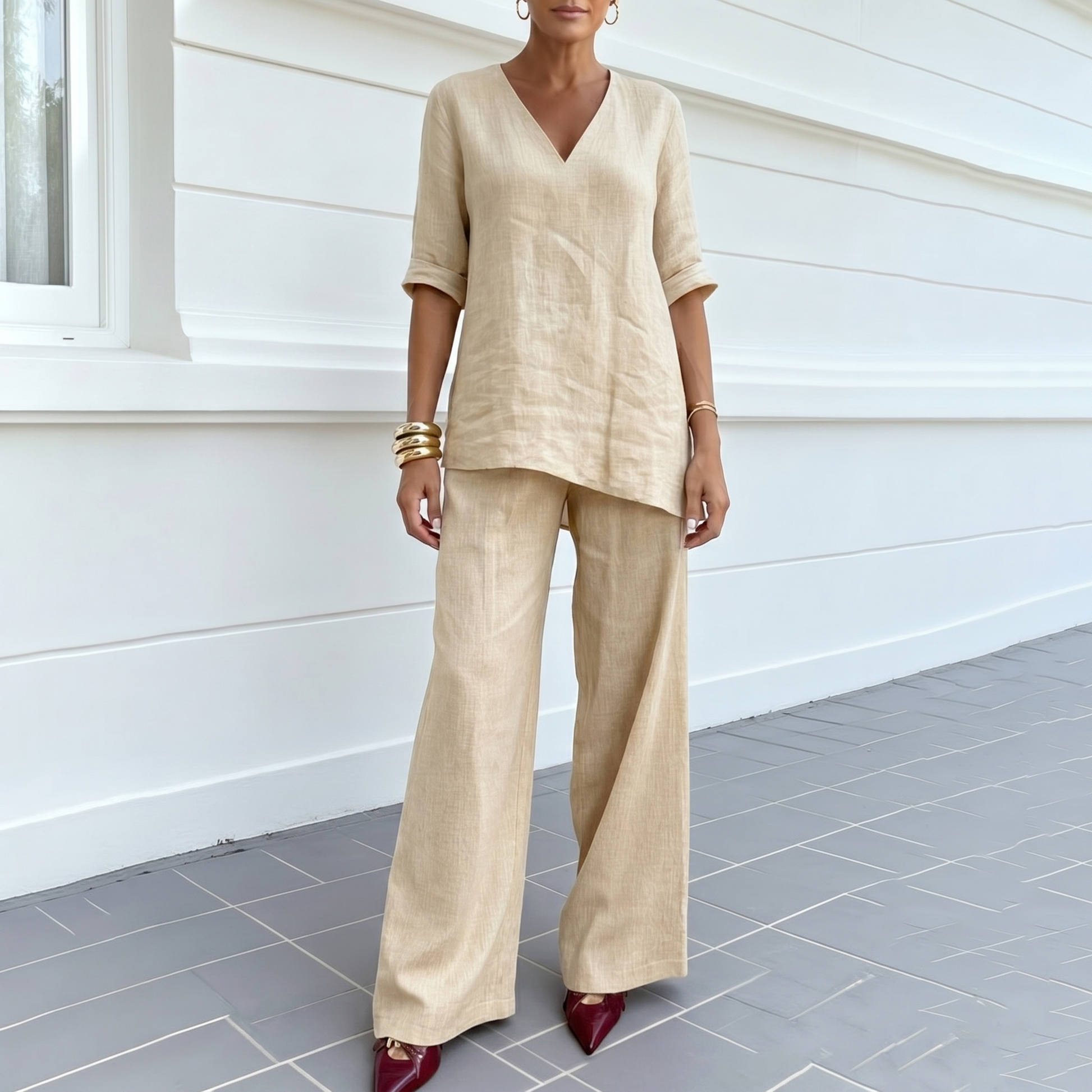 Asymmetric Co-Ord Set | Clova Women's Fashion