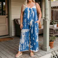Wide-Leg Tie-Dye Jumpsuit | Clova Women's Fashion