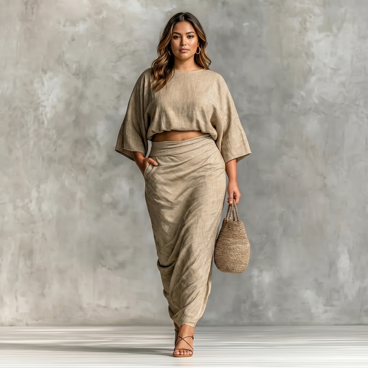 Lunavia Kimono Sleeve Two-Piece Set for Effortless Elegance | Clova Women&