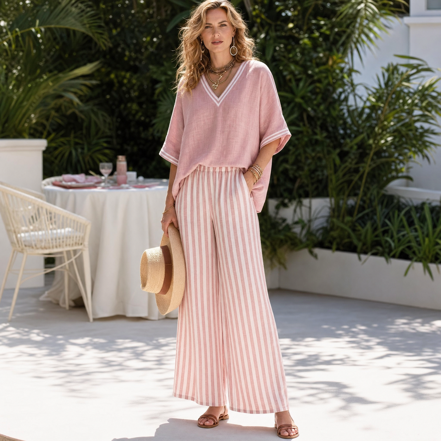 Airy Linen Two-Piece Set | Clova Women's Fashion