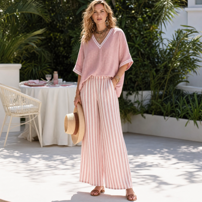 Airy Linen Two-Piece Set | Clova Women's Fashion