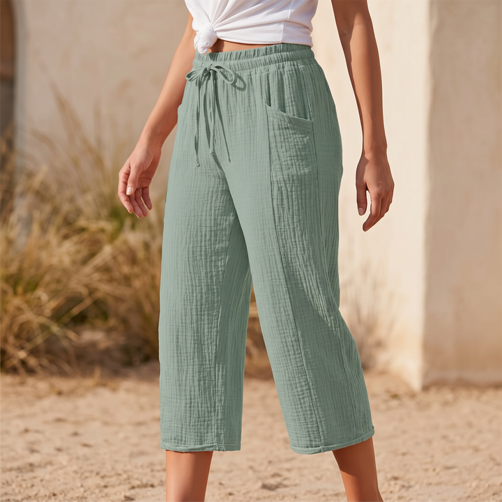 Crinkle Capri Pants for Easy Summer Wea | Clova Women&