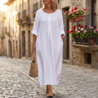 Flowy Linen-Style Maxi for Everyday Elegance | Clova Women's Fashion