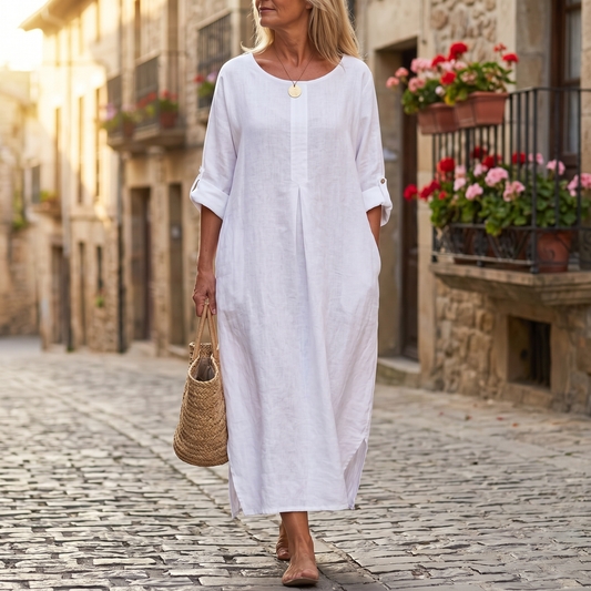 Flowy Linen-Style Maxi for Everyday Elegance | Clova Women's Fashion
