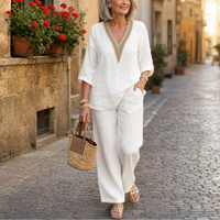 Crochet V-Neck Set | Clova Women's Fashion