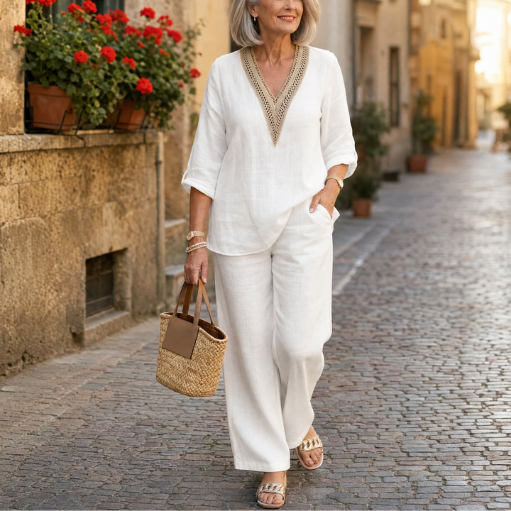 Crochet V-Neck Set | Clova Women&