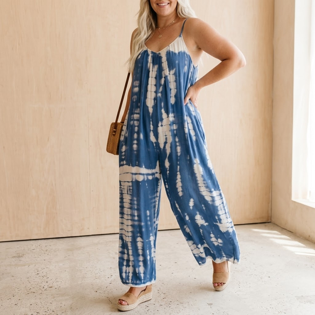 Wide-Leg Tie-Dye Jumpsuit — View 2 | Clova