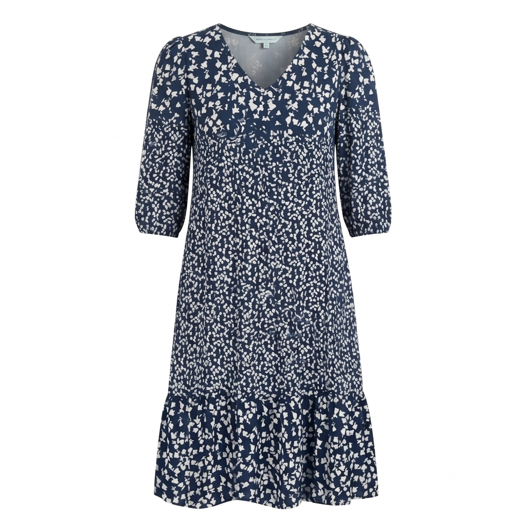 Breezy Floral Midi with Ruffle Hem — View 9 | Clova