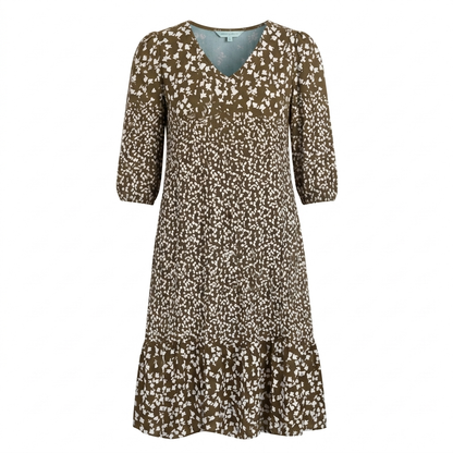 Breezy Floral Midi with Ruffle Hem — View 12 | Clova