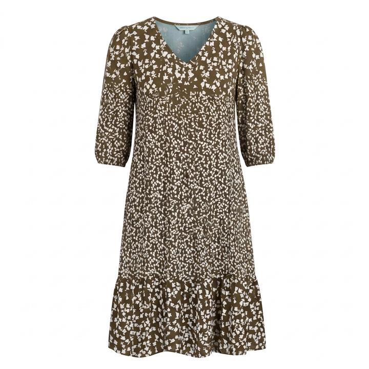 Breezy Floral Midi with Ruffle Hem — View 12 | Clova