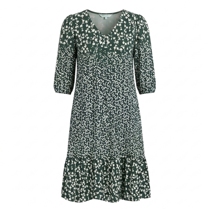 Breezy Floral Midi with Ruffle Hem — View 11 | Clova