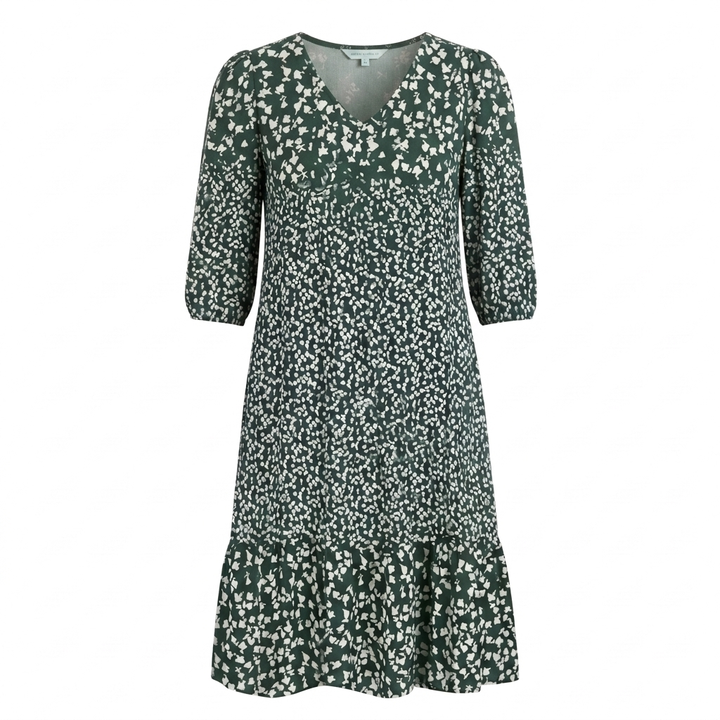 Breezy Floral Midi with Ruffle Hem — View 11 | Clova