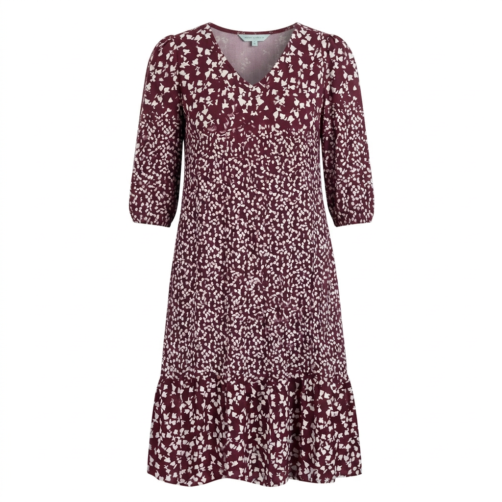 Breezy Floral Midi with Ruffle Hem — View 10 | Clova