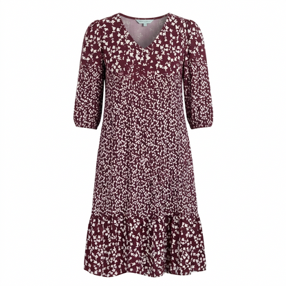 Breezy Floral Midi with Ruffle Hem — View 10 | Clova