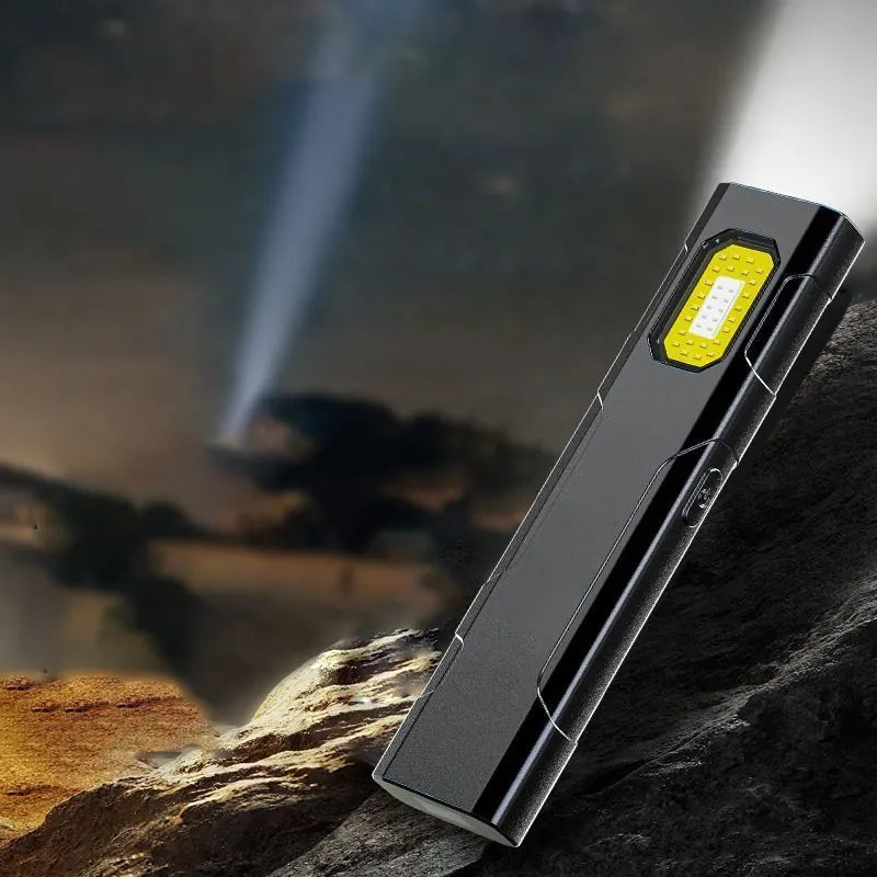 Magnetic Hands-Free Work Light - Dual Mode LED & COB, Ultra-Light Clip