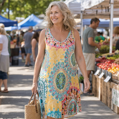 Flowy A-Line Sundress — View 4 | Clova