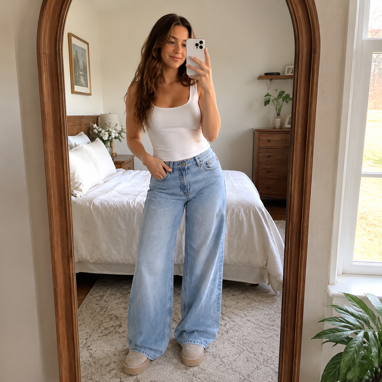 Vintage Relaxed-Fit Wide-Leg Jeans — View 3 | Clova