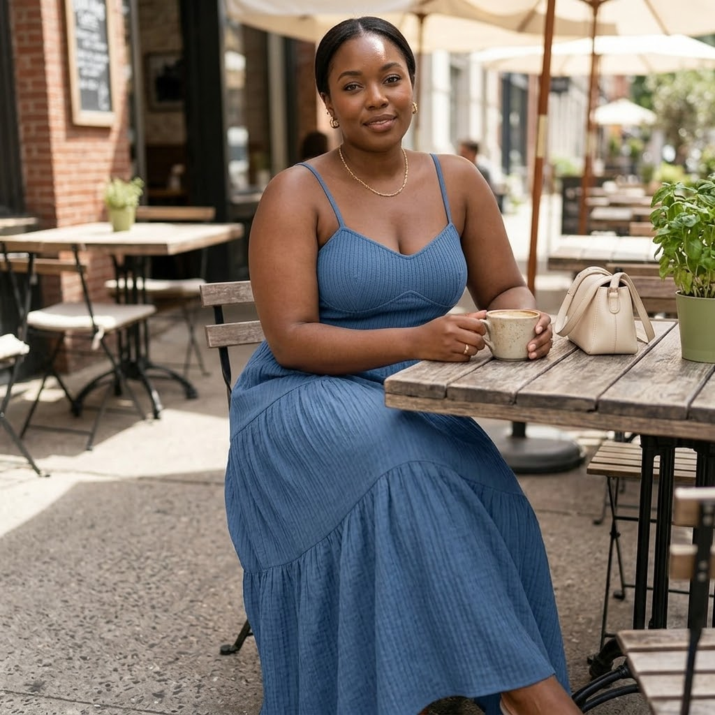 Solavie Tiered Maxi Skirt & Cami Matching Set — View 3 | Clova