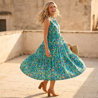 Tiered Boho Midi Dress for Effortless Summer Days — View 3 | Clova