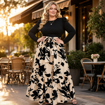 Floral Tie-Waist Maxi Dress — View 3 | Clova
