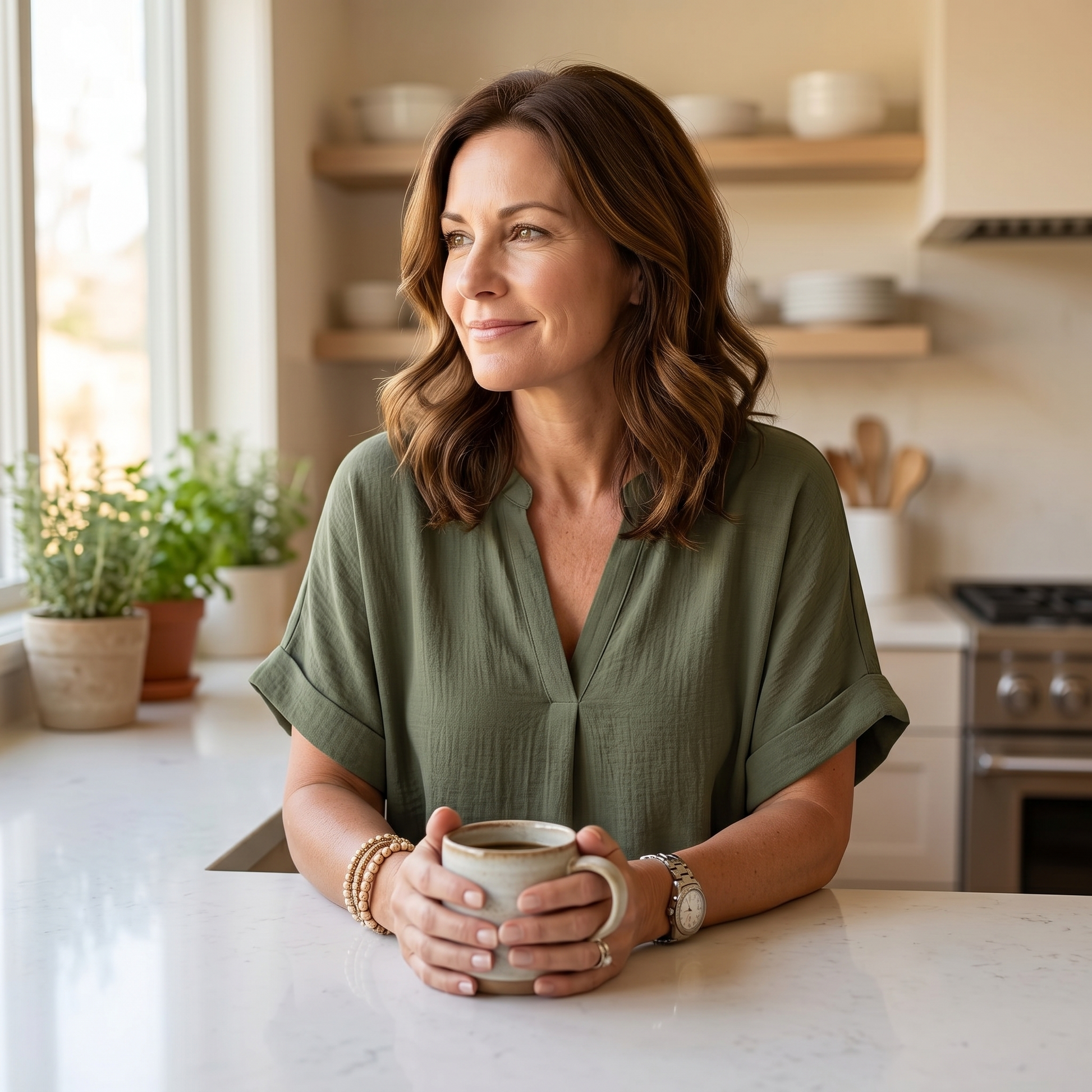 Solenne Soft Drape V-Neck Blouse for Everyday Wear — View 3 | Clova