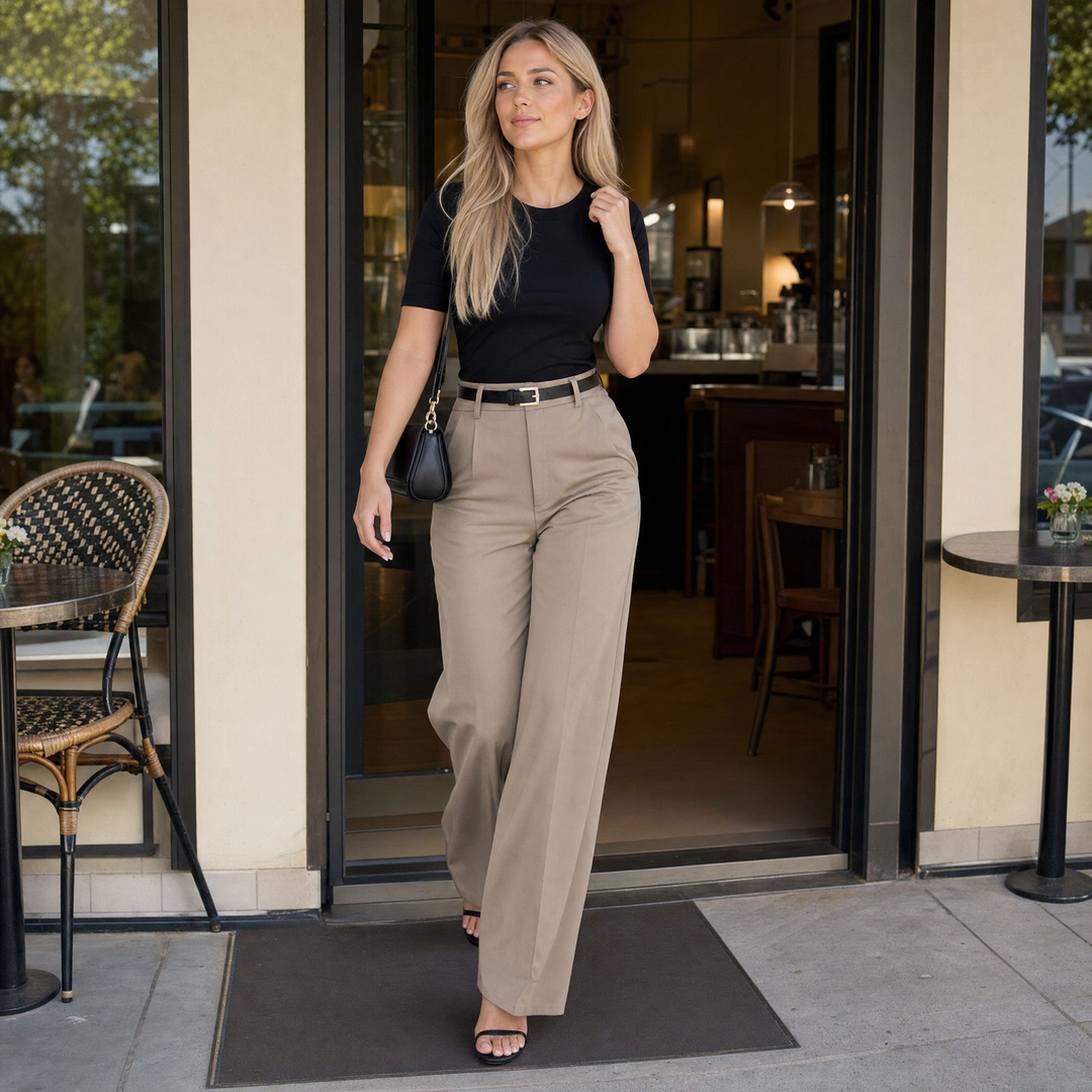 High-Waist Wide-Leg Trousers for Effortless Polish — View 3 | Clova