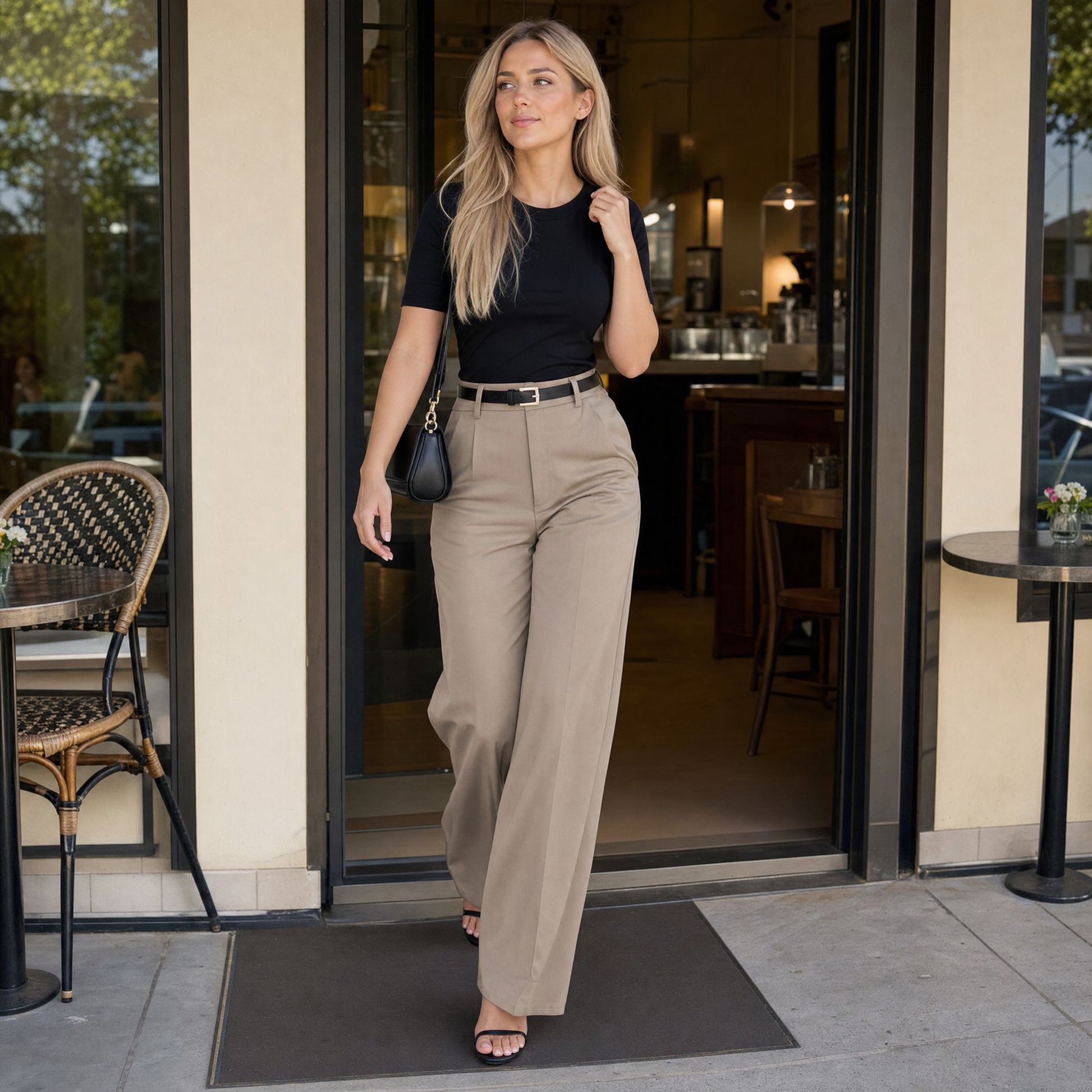 High-Waist Wide-Leg Trousers for Effortless Polish — View 3 | Clova