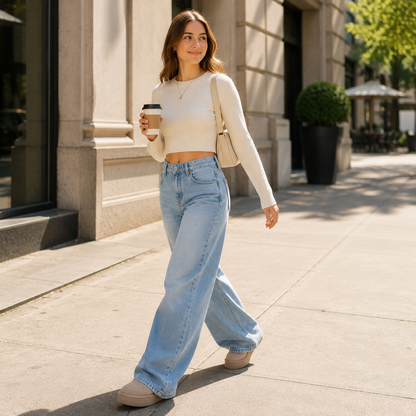 Vintage Relaxed-Fit Wide-Leg Jeans — View 4 | Clova