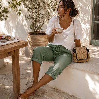 Lunaire Capri Pants for Effortless Summer Style — View 3 | Clova
